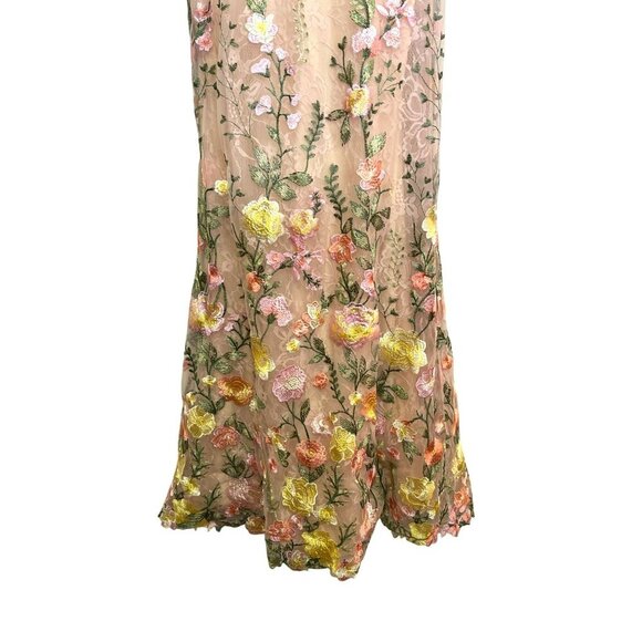 Mac Duggal $598 Embroidered Floral One Shoulder Formal Gown Dress Sz 2 NWT - Picture 6 of 9